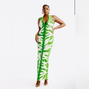 ❌SOLD❌ Hanifa Soraya II Maxi Green Dress sz Small NWT